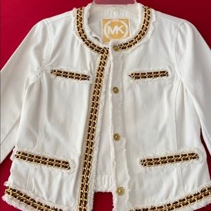 White jean Michael Kors jacket
